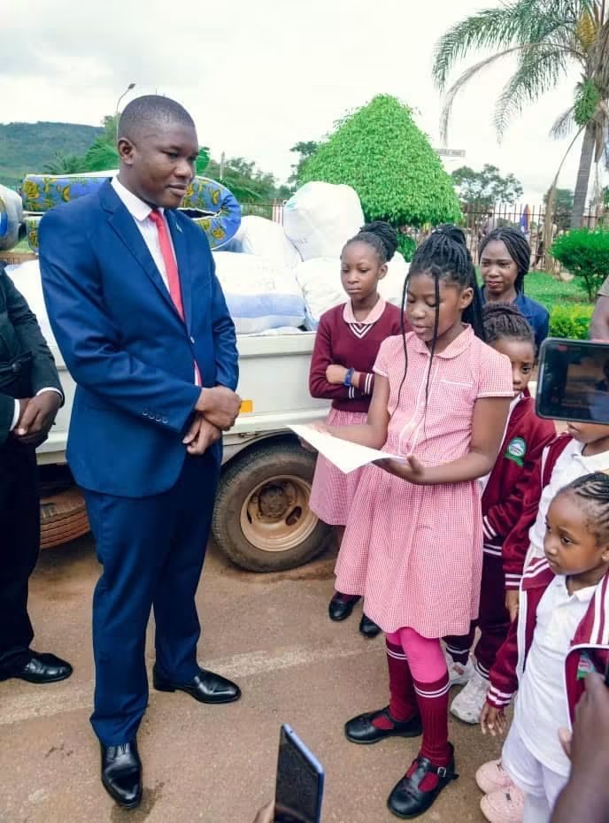 Handover of school requirements to learners at Crown Hill