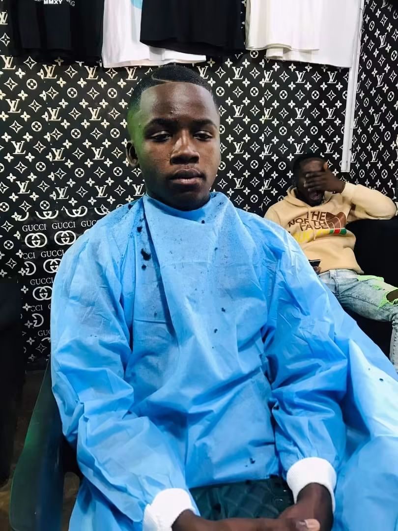 Livelihood empowerment — barbering gowns for a Chipata youth